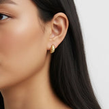 Croissant Stud Earrings - Gold