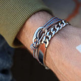 Tactical Cord Bracelet - Orange / Blue