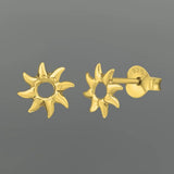 Sunny Sun Stud Earrings - Gold