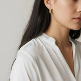 Ridged Hoops - Gold