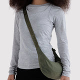 Small Nylon Crescent Bag - Caper