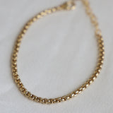 Holland Round Box Chain Bracelet - Gold