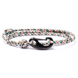 Tactical Cord Bracelet - White / Orange