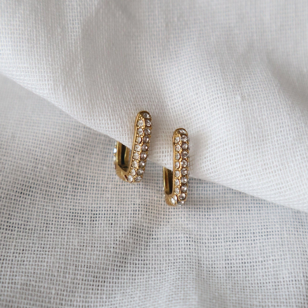 Pave Huggie Earrings