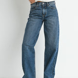 Relaxed Straight Jeans - Dark Denim