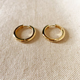Rounded Polished Clicker Hoop - Gold