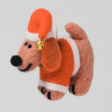 Santa Dog Ornament