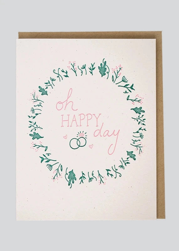 Oh Happy Day Wedding Card