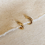 U Shaped Hoop - Gold