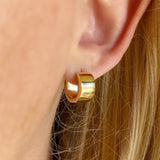 Flat Chunky Clicker Hoops - Gold