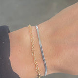 Micro Herringbone Bracelet - Silver