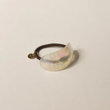Curved Resin Hair Tie - Crystal Shell