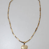Farrah Heart Necklace - Gold