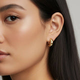 Croissant Clicker Hoops - Gold