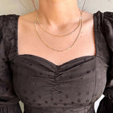 Flat Ball Chain Necklace - Gold