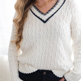 Flannery Sweater - Chalk Combo