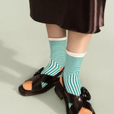 Corbusier Crew Socks - Turquoise