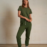 Harley Boxy Crew Tee - Fern Green