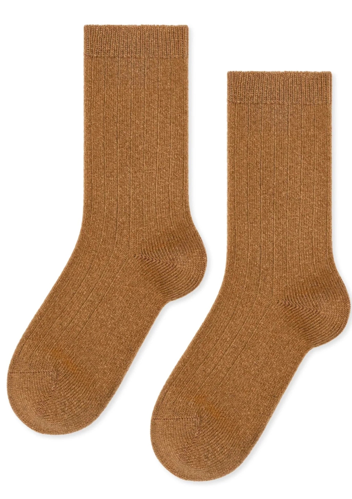Italia Cashmere Cozy Socks - Camel