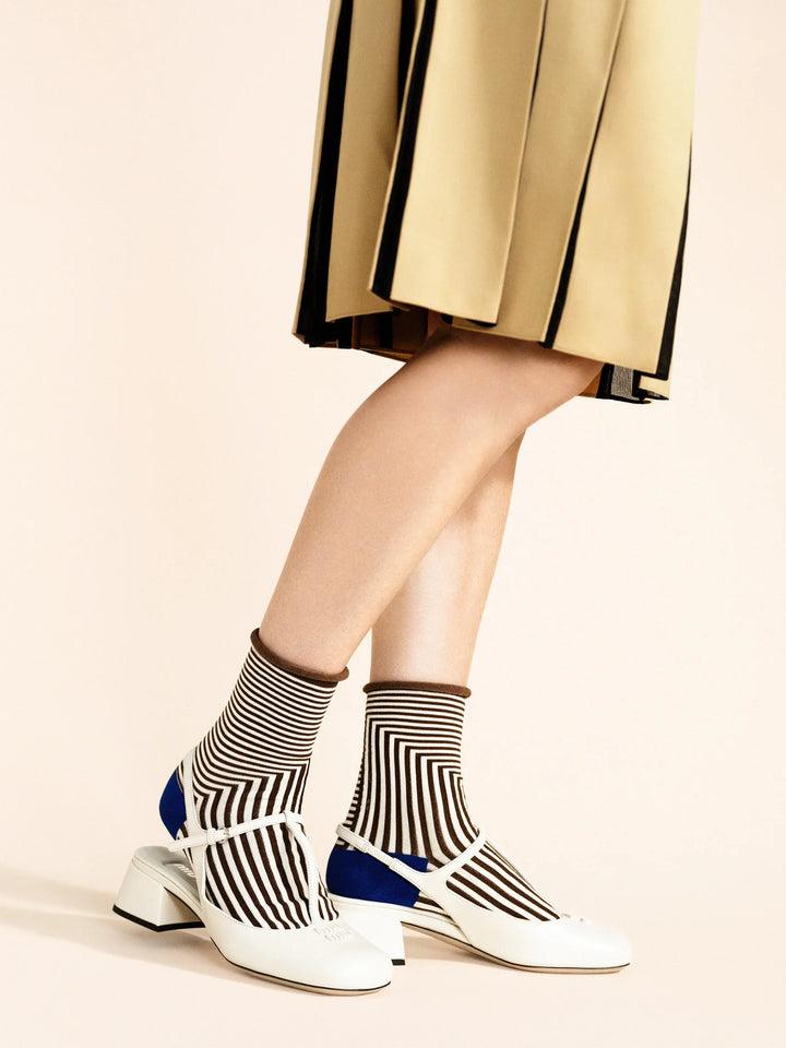 Corbusier Crew Socks - Brown
