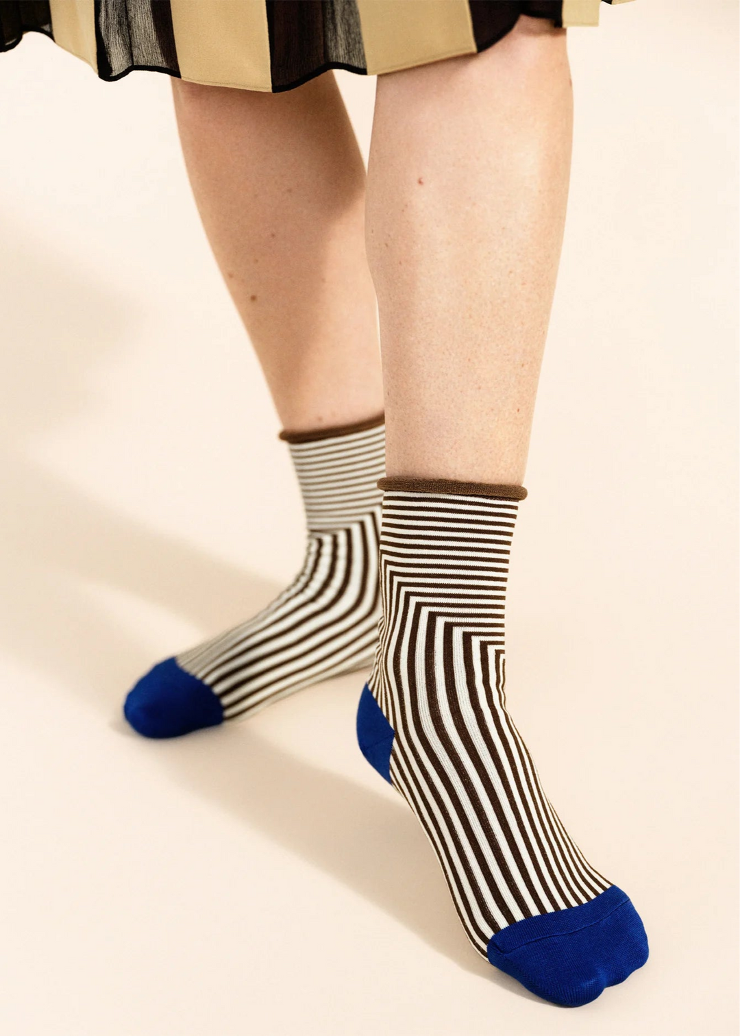 Corbusier Crew Socks - Brown