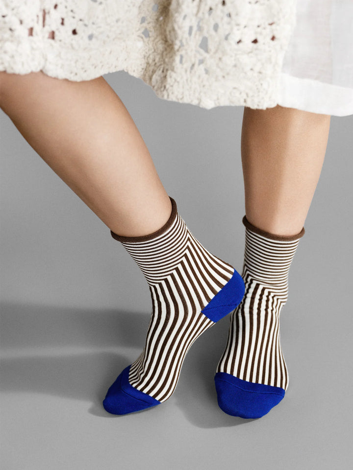 Corbusier Crew Socks - Brown