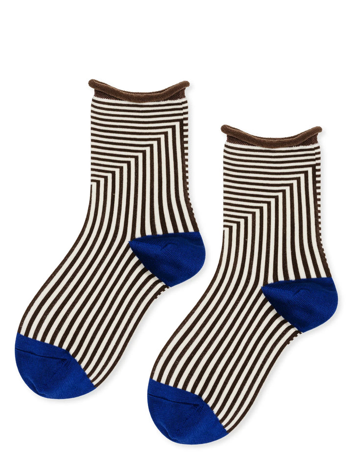 Corbusier Crew Socks - Brown