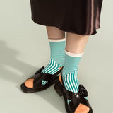 Corbusier Crew Socks - Turquoise