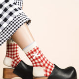 Laure Short Crew Socks - Red