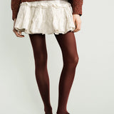 Opaque Tights - Chocolate Brown