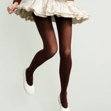 Opaque Tights - Chocolate Brown