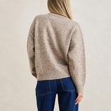 Rumi Speckle Knit Sweater - Stone