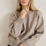 Rumi Speckle Knit Sweater - Stone