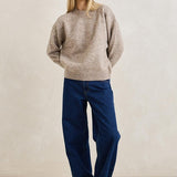 Rumi Speckle Knit Sweater - Stone