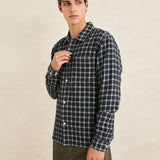 Jacquard Check LS Shirt - Black