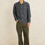 Jacquard Check LS Shirt - Black