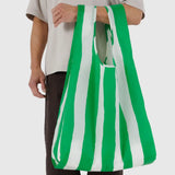 Big Baggu - Green Painted Stripes