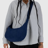 Medium Nylon Crescent Bag - Navy