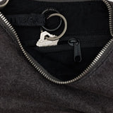 Small Nylon Crescent Bag - Washed Black Denim