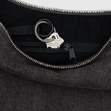 Medium Nylon Crescent Bag - Washed Black Denim