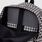 Medium Nylon Backpack - Black & White Gingham