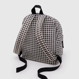 Medium Nylon Backpack - Black & White Gingham