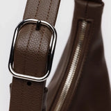 Mini Recycled Leather Shoulder Bag - Brown