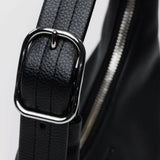 Mini Recycled Leather Shoulder Bag - Black