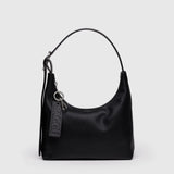 Mini Recycled Leather Shoulder Bag - Black