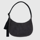 Medium Nylon Crescent Bag - Washed Black Denim