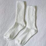 Cottage Socks - White Linen
