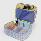 Small Cosmetic Case - Light Blue Gingham