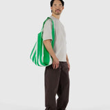 Big Baggu - Green Painted Stripes