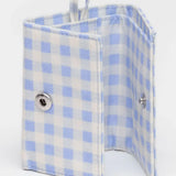 Snap Wallet - Light Blue Gingham